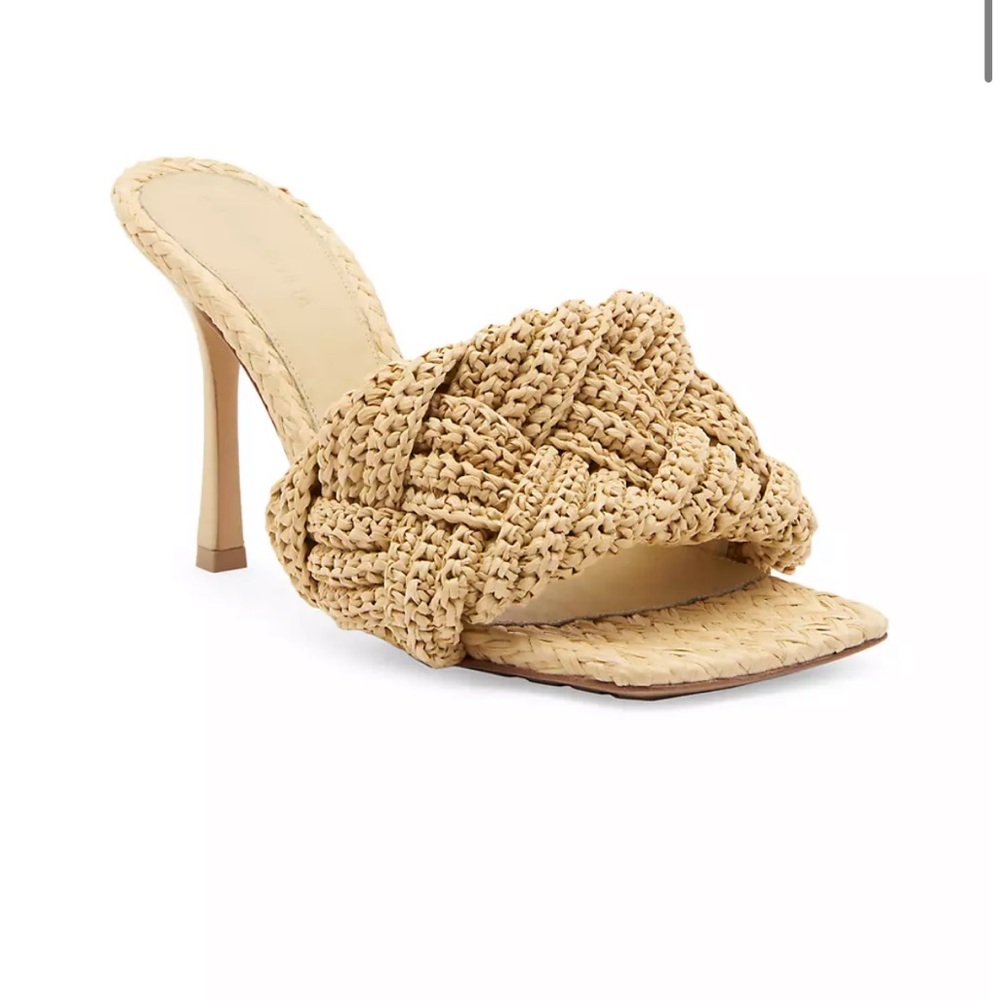 Bottega Veneta Lido 90 woven raffia sandals